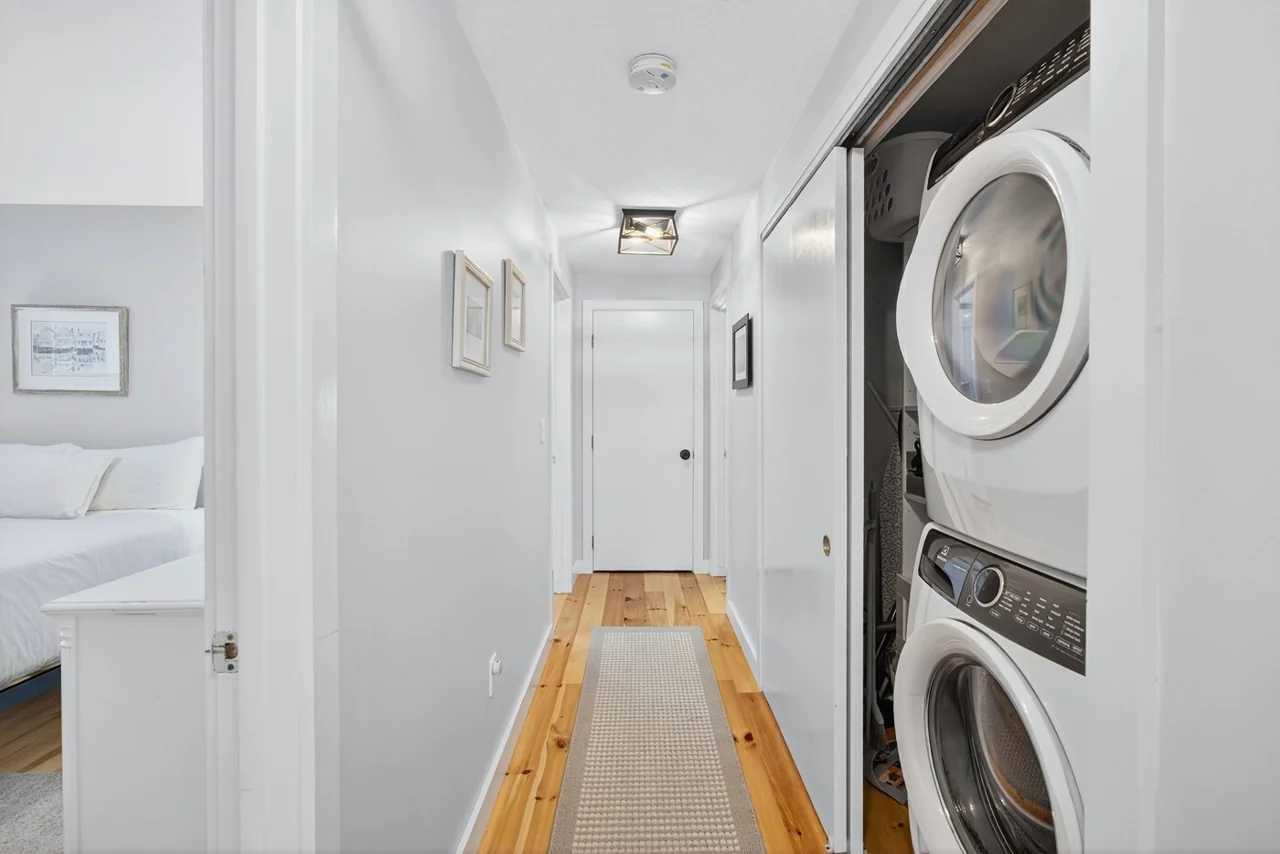 Washer and dryer in the hallway